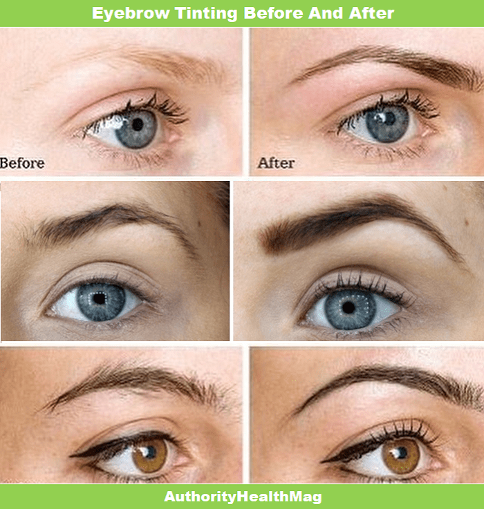 Eyebrow Tinting Before And After